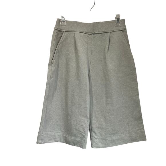 COS Linen Cotton Blend Wide Leg Cropped Shorts Minimalist Neutral Sz EUR XS - Picture 2 of 7